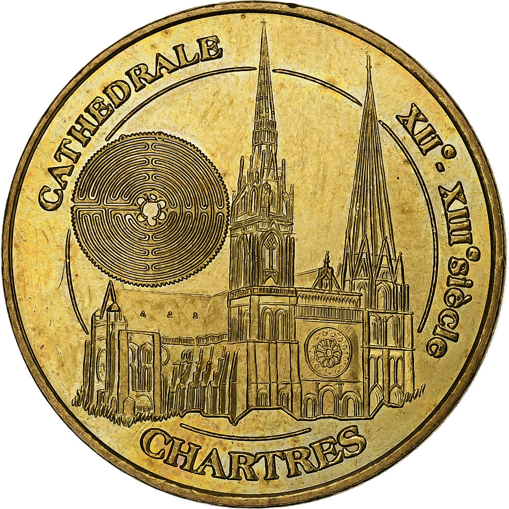 France, Jeton, Chartres - La Cathédrale n°3, 2007, Cupro-nickel Aluminium