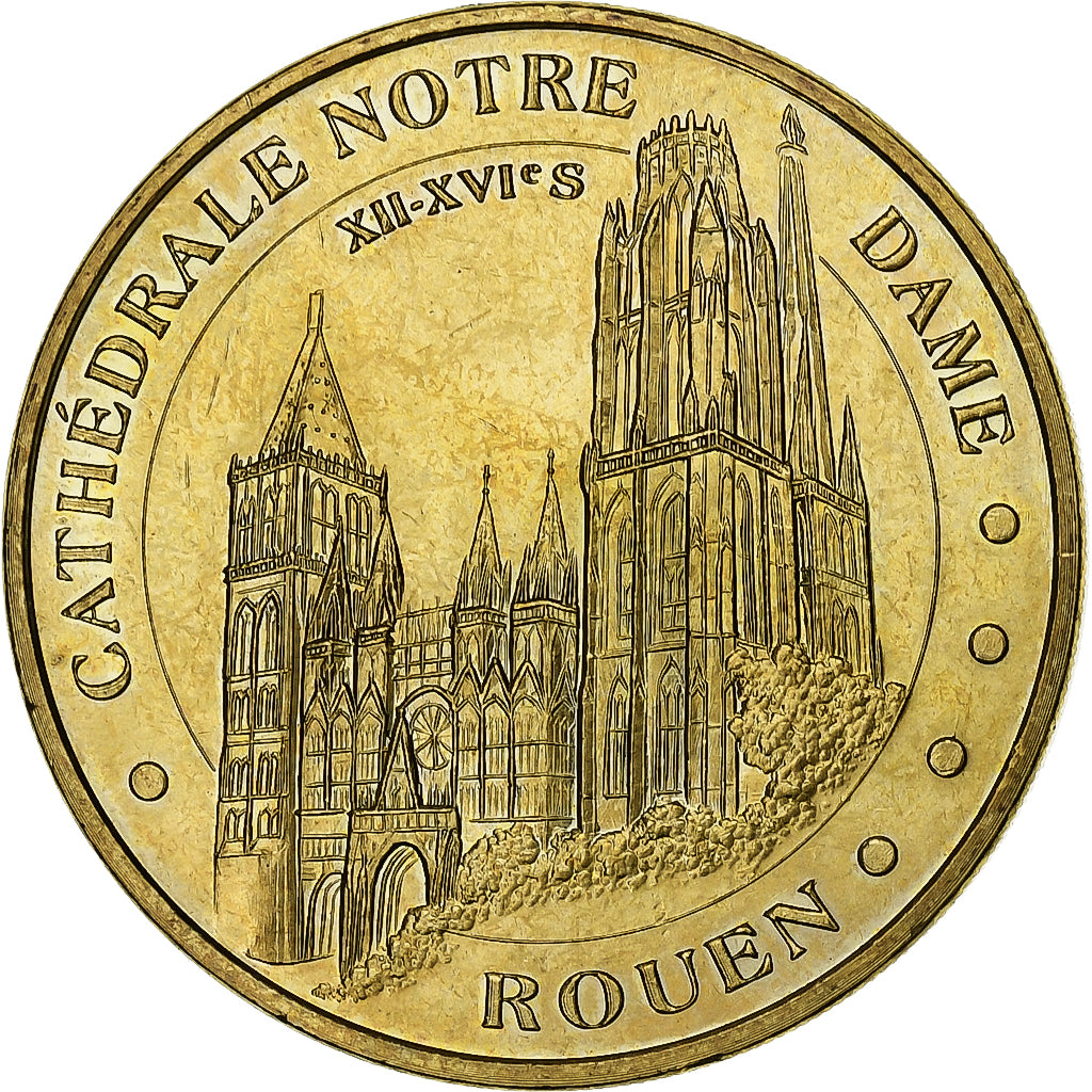 France, Token, 76/ Cathédrale Notre-Dame - Rouen, 2008, Copper-nickel