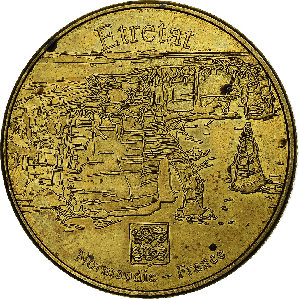 Francja, Token, Etretat -  Les Falaises, Miedzionikiel Aluminium, AU(50-53)