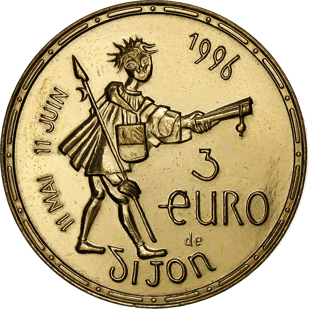 Frankreich, Medaille, 3 Euro de Dijon, Philippe le Bon, 1996, Copper-nickel