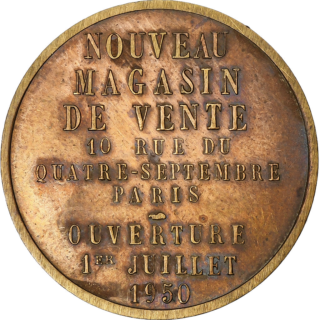 France, Token, Monnaie de Paris, Nouveau magasin de vente, 1950, Copper
