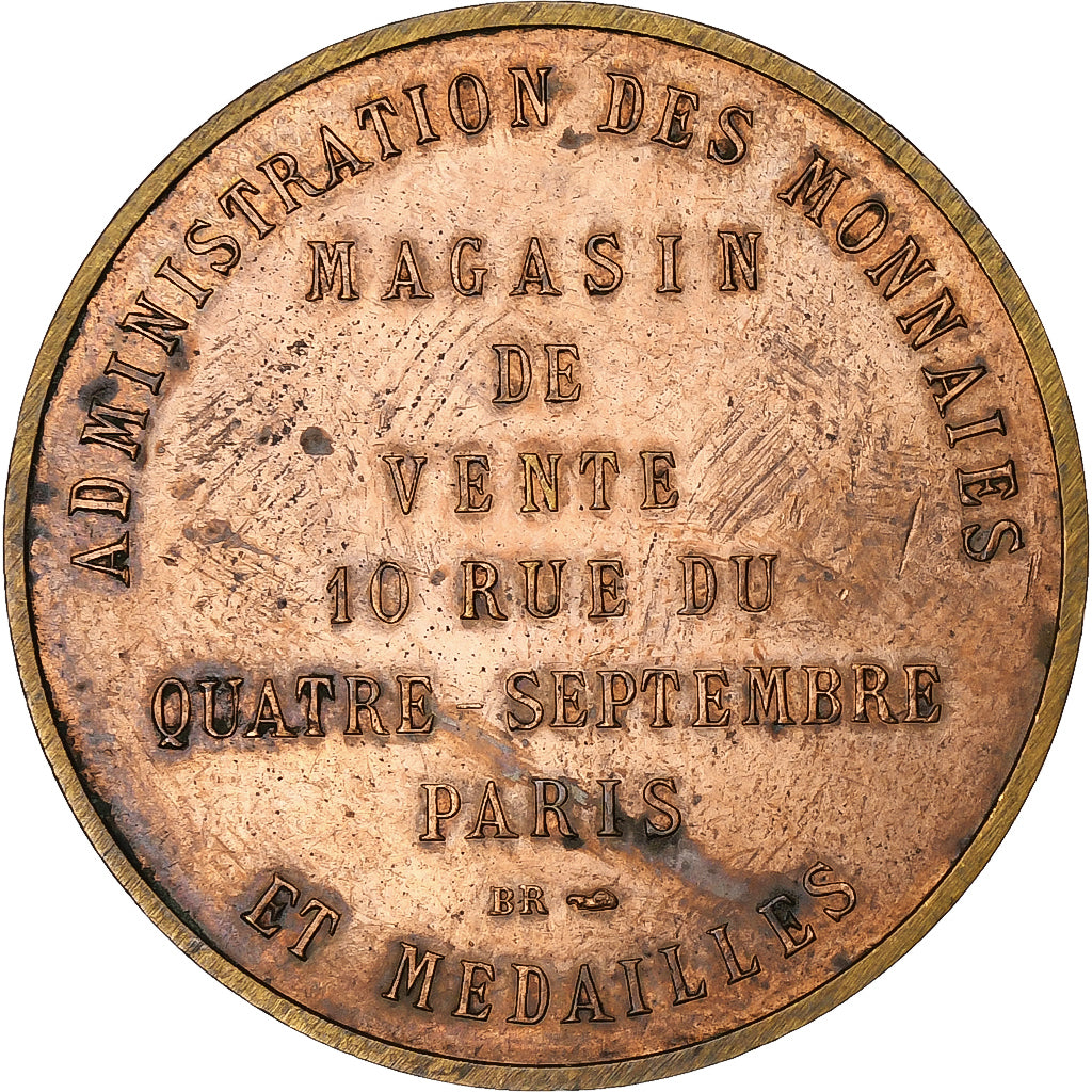 Francja, Token, Monnaie de Paris, Magasin de Vente, Brązowy, AU(55-58)