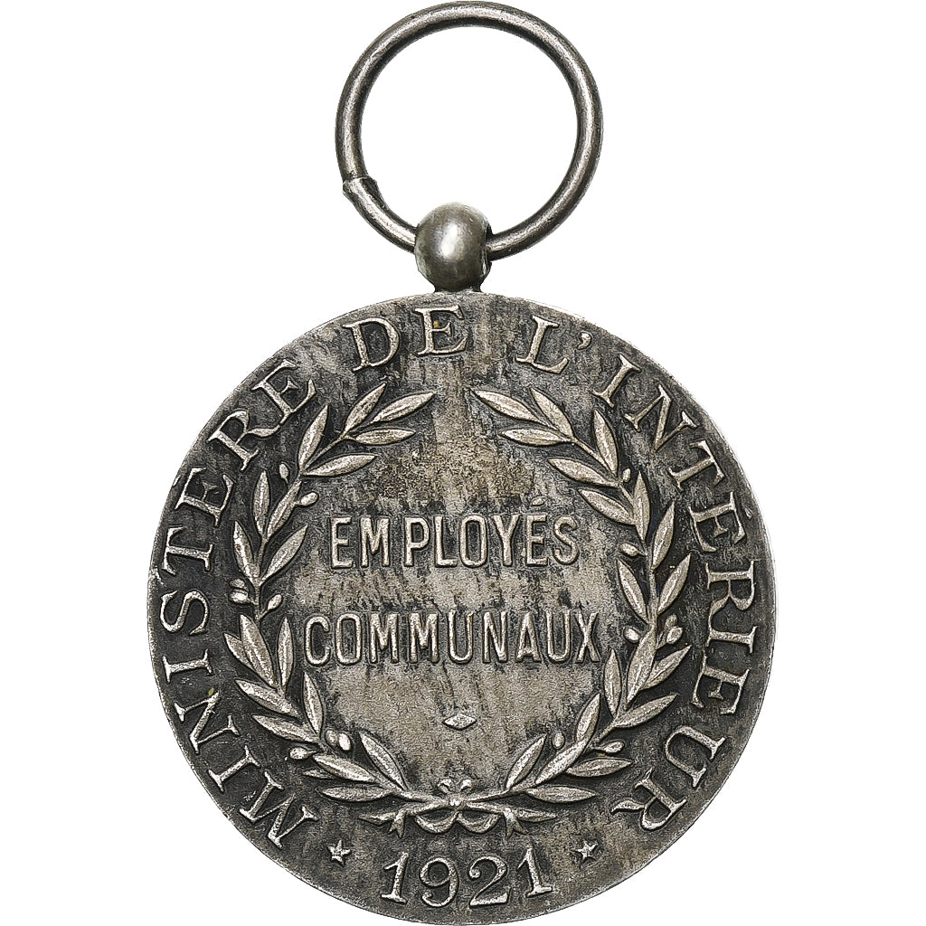 Frankrijk, Medaille, Ministère de l'Intérieur, Employés communaux, 1921