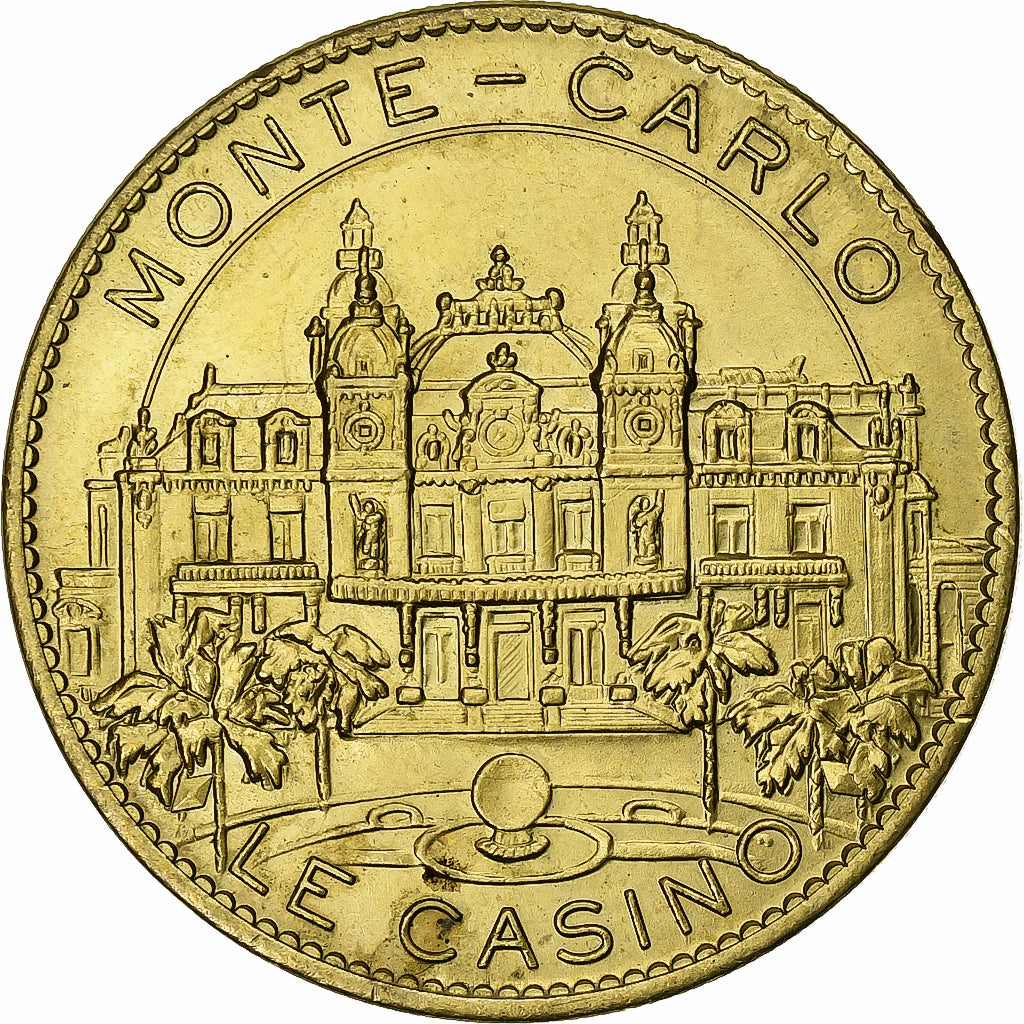 Monaco, ficha, Monte-Carlo - Le casino, 1863, Ottone, SPL-