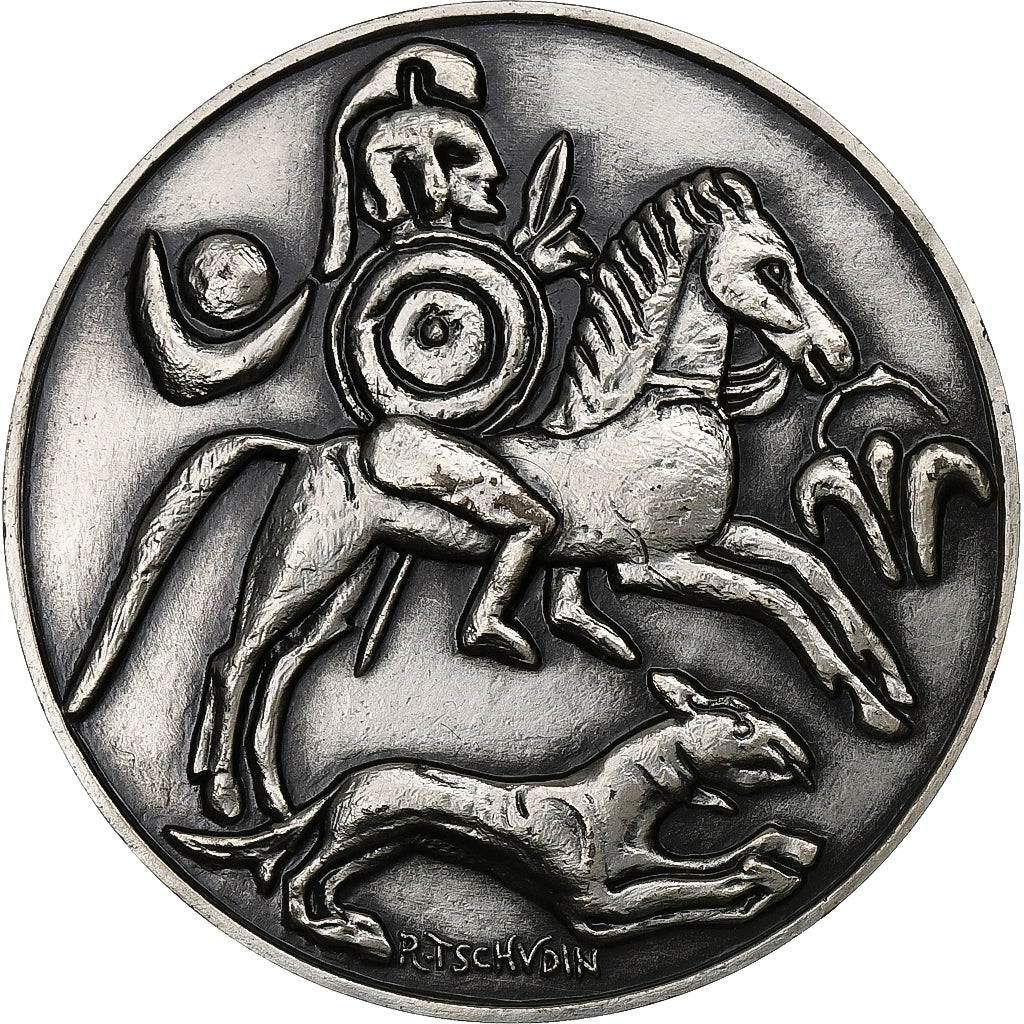 Francia, medalla, Unesco, Sauvegarde des Monuments de Carthage, Plata, SC