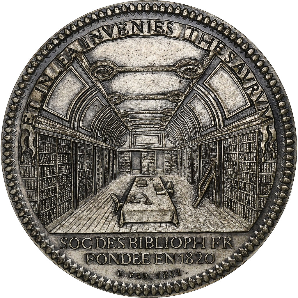 Francia, ficha, Société des Bibliophiles Français, 1861, Argento, Farochon