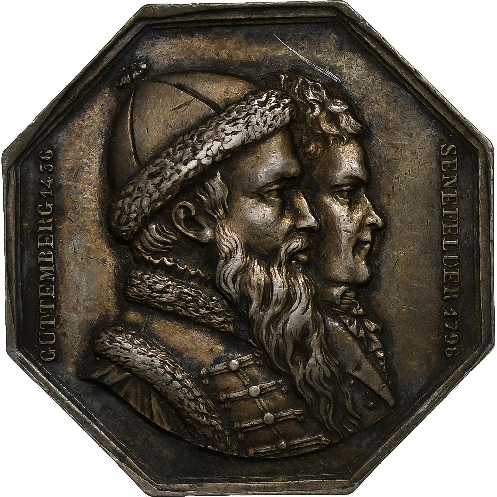 France, Token, Paul Dupont, Imprimerie, Silver, AU(55-58)