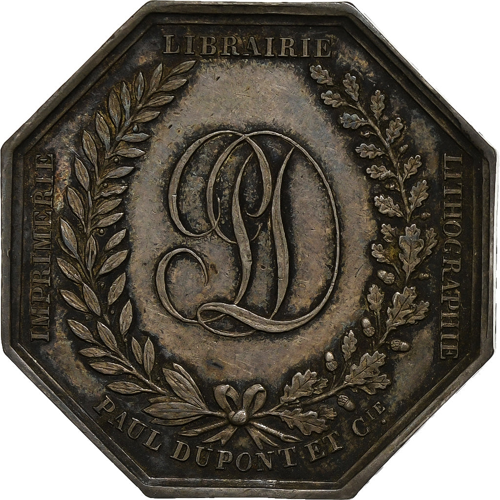 France, Token, Paul Dupont, Imprimerie, Silver, AU(55-58)