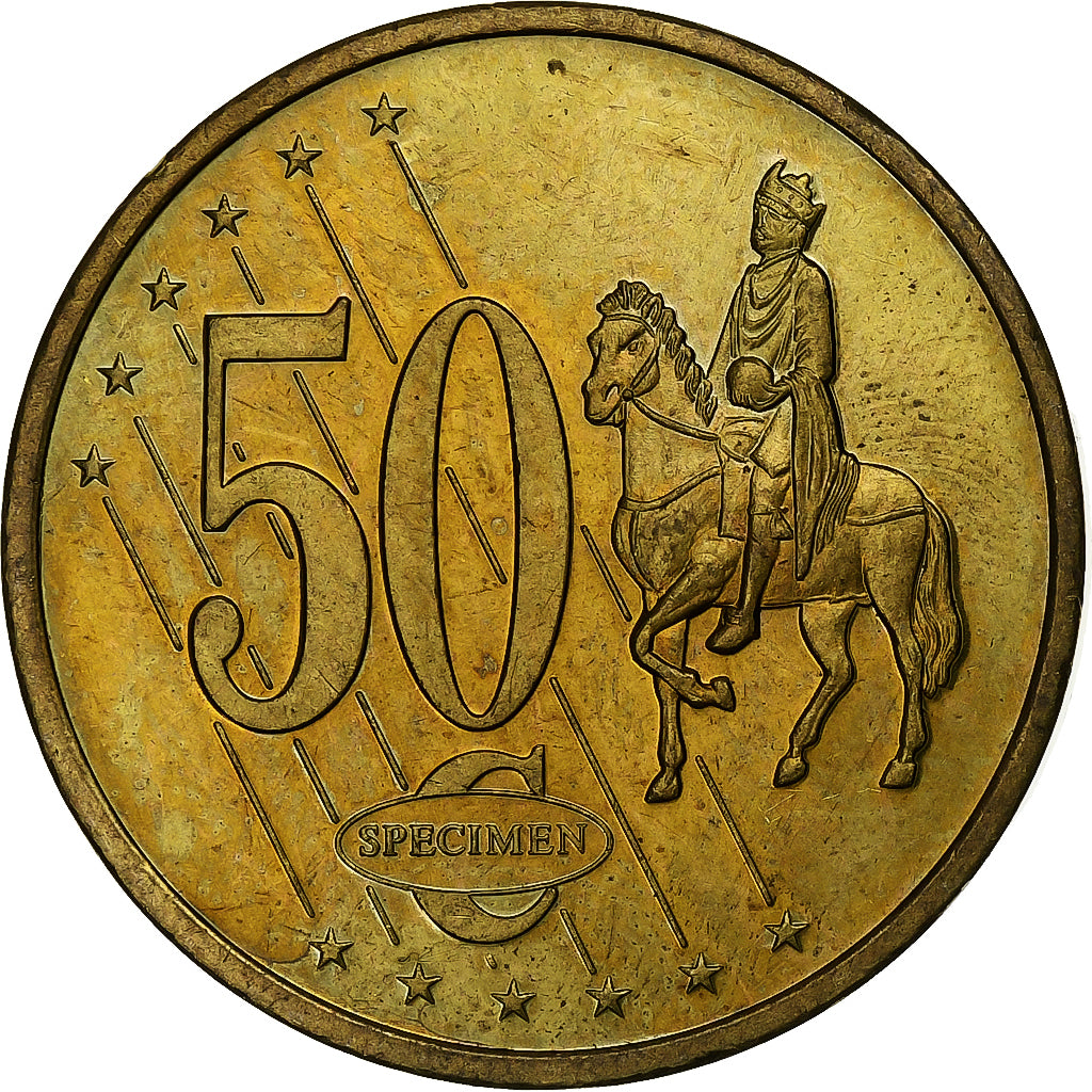 Denmark, 50 Euro Cent, unofficial private coin, 2003, Brass, AU(55-58)