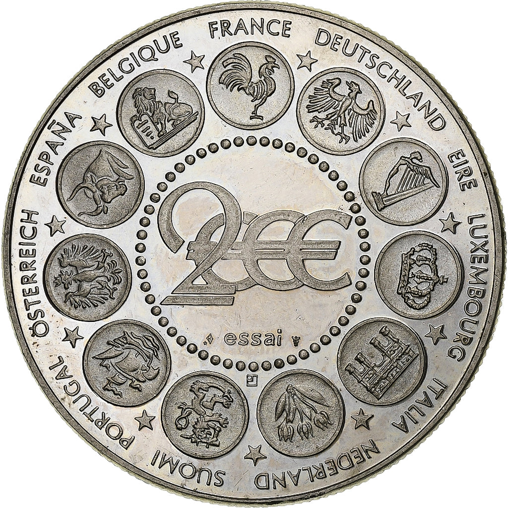 Frankreich, Medaille, Essai Euro Marianne, 2000, Silber, Monnaie de Paris, VZ