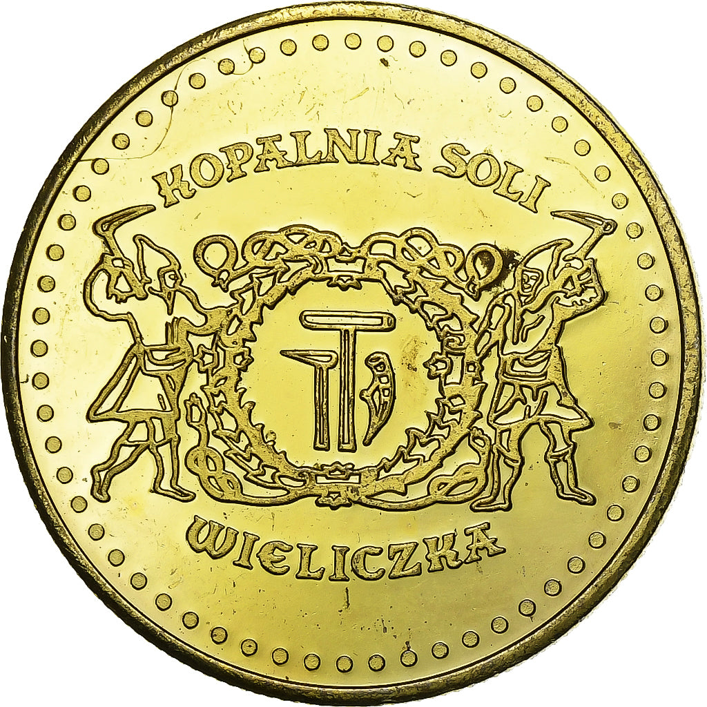 Polonia, zeton, Ioannes Paulus II - Salt Mines Wieliczka, Latón, EBC