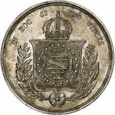 Brasil, Pedro II, 500 Reis, 1865, Plata, SC