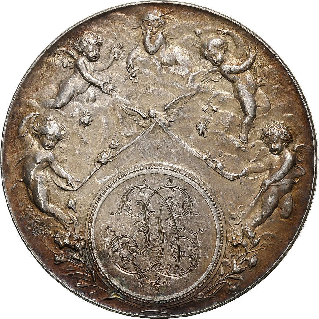 France, Medal, Mariage, Bénédiction Nuptiale, 1906, Silver, AU(55-58)