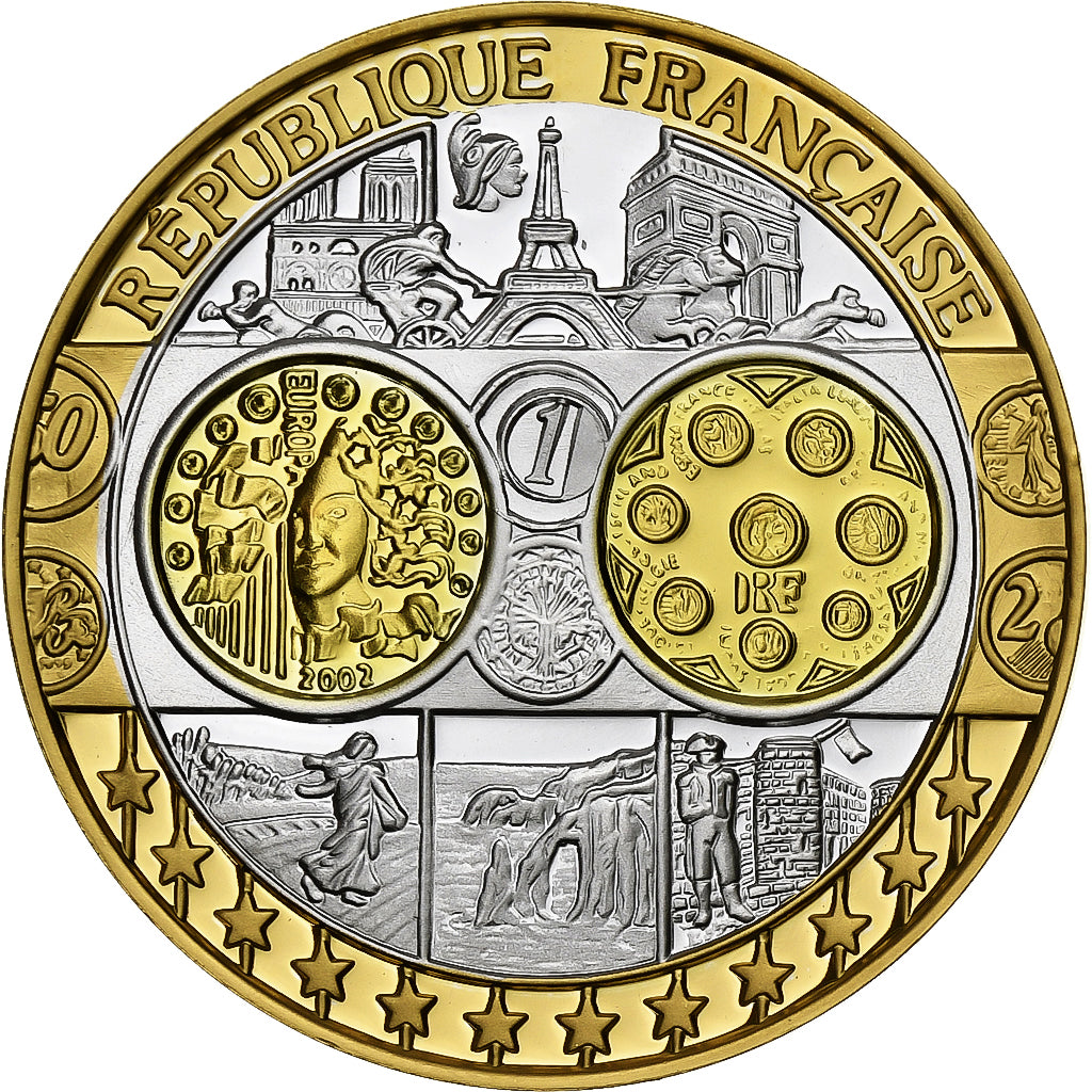 France, Medal, Europe, République Française, Silver, MS(63)