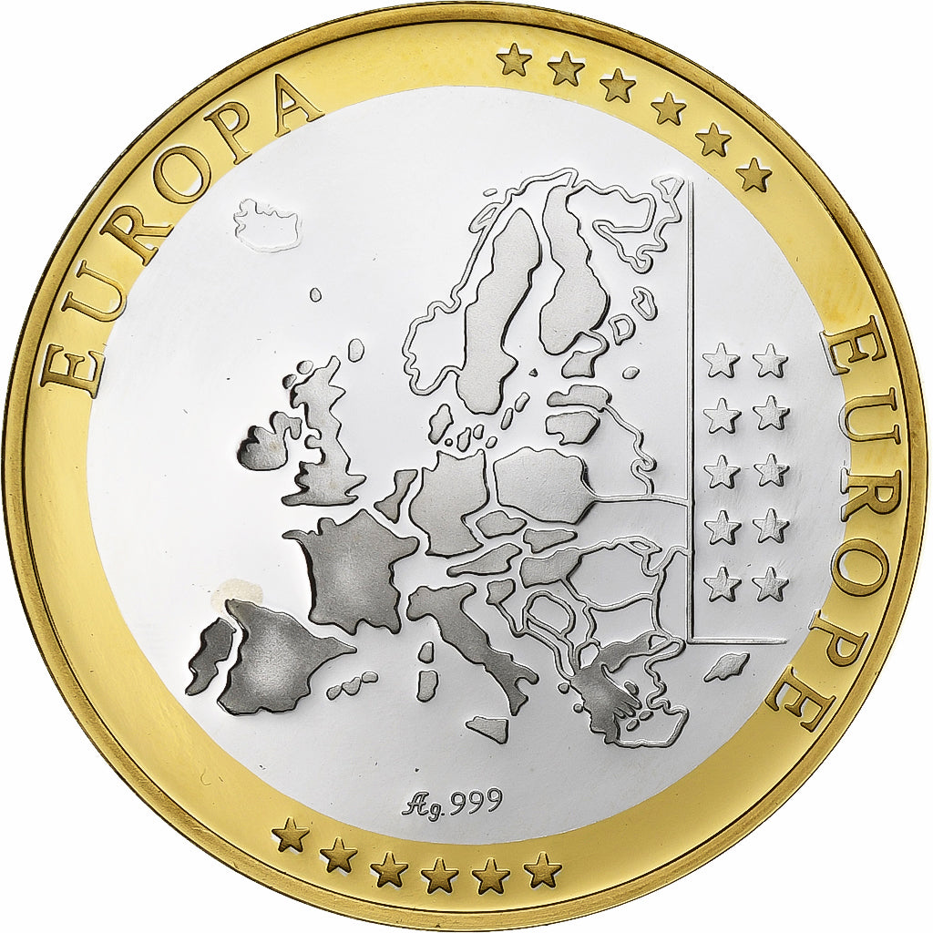 France, Medal, Europe, République Française, Silver, MS(63)