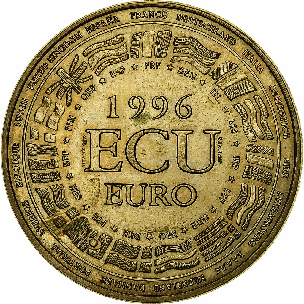 Frankrijk, Medaille, Ecu Euro, EUROPA, Copper-Nickel Gilt, PR