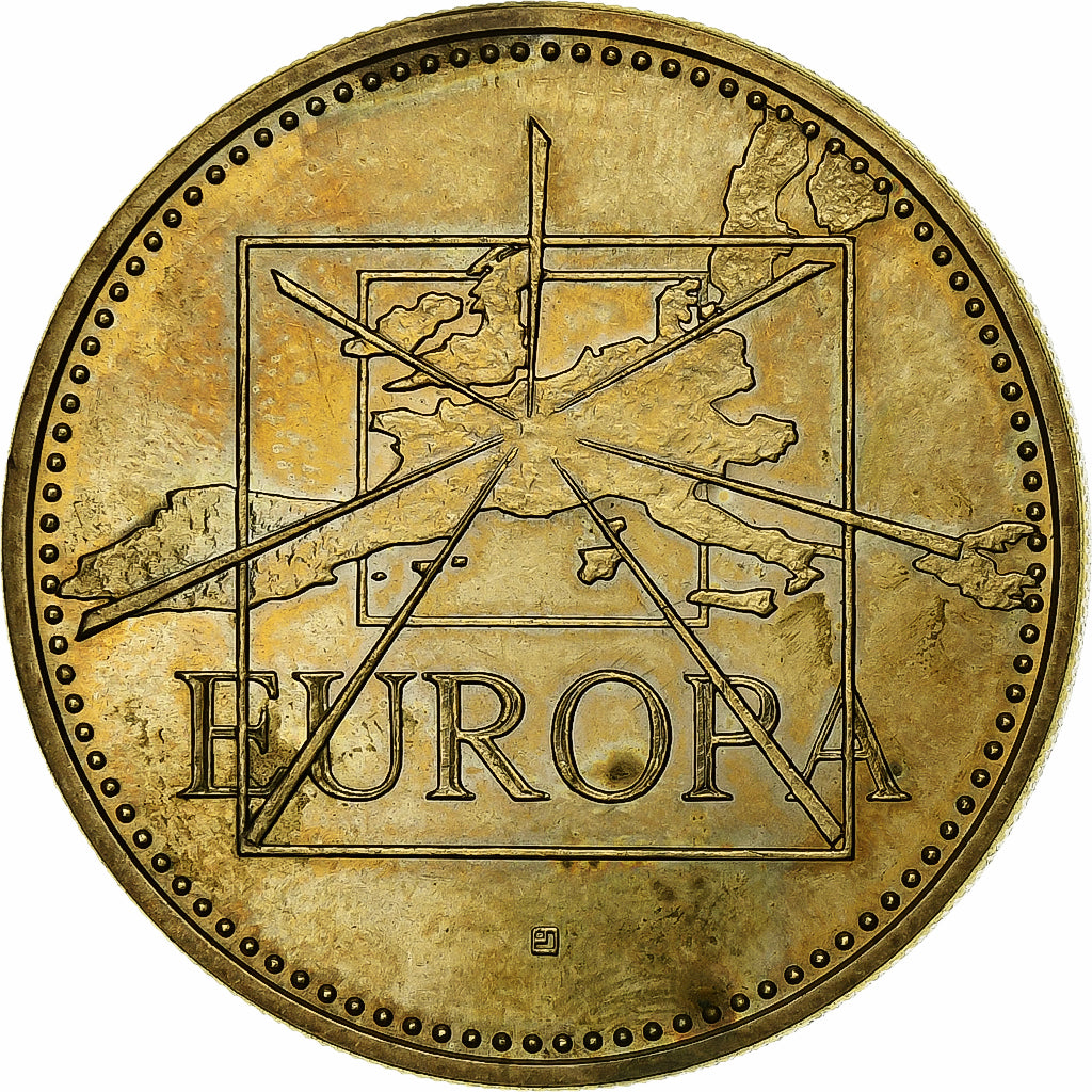 Frankrijk, Medaille, Ecu Euro, EUROPA, Copper-Nickel Gilt, PR