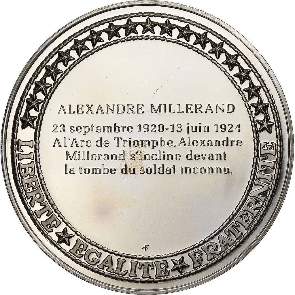 France, Medal, Les Présidents de la République, Alexandre Millerand, Silver