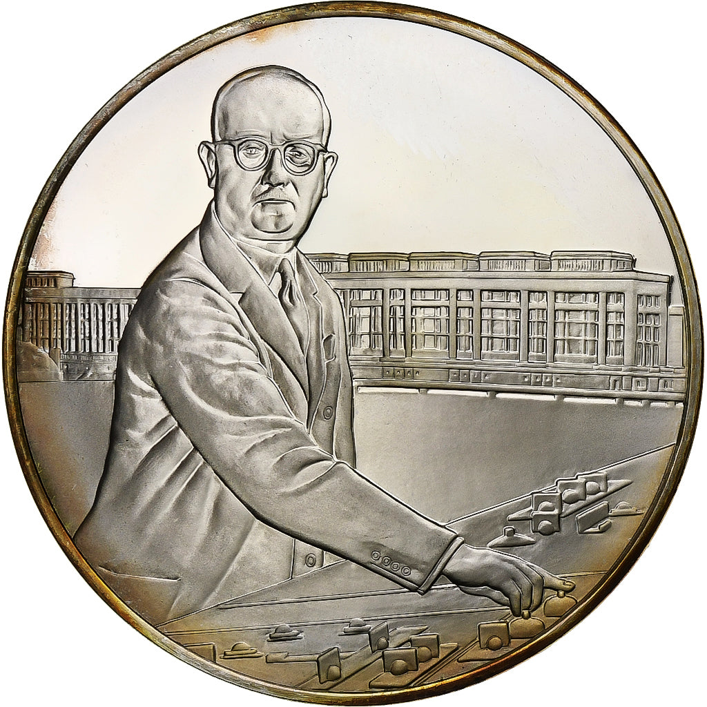 Francia, medaglia, Les Présidents de la République, Vincent Auriol, Argento