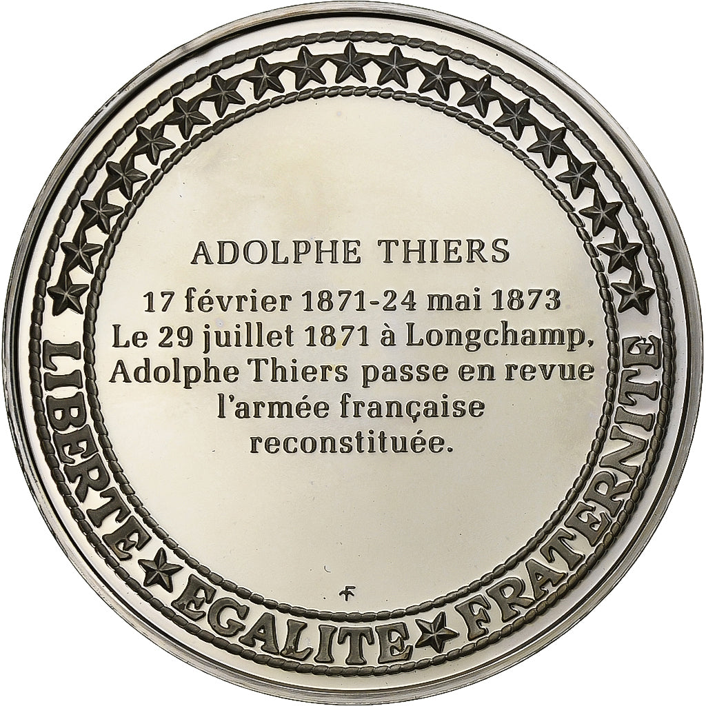 France, Medal, Les Présidents de la République, Adolphe Thiers, Silver, MS(63)