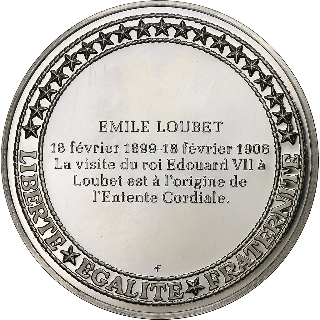 Frankrijk, Medaille, Les Présidents de la République, Émile Loubet, Zilver