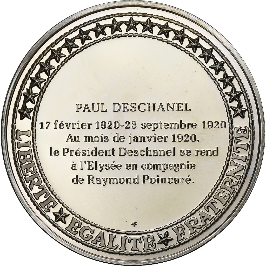 Francia, medalla, Les Présidents de la République, Paul Deschanel, Plata, SC