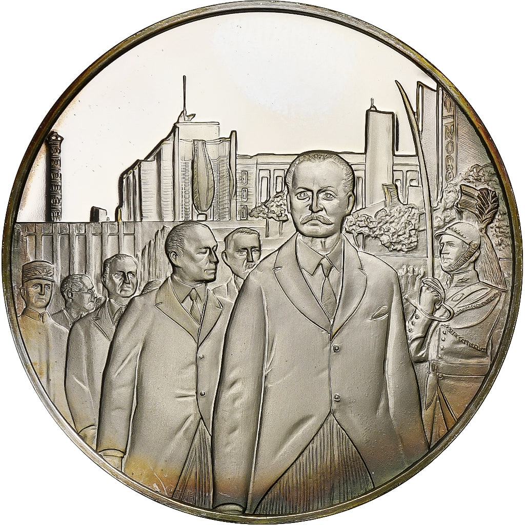 France, Medal, Les Présidents de la République, Albert Lebrun, Silver, MS(63)