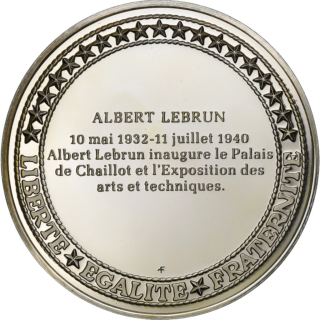 France, Medal, Les Présidents de la République, Albert Lebrun, Silver, MS(63)