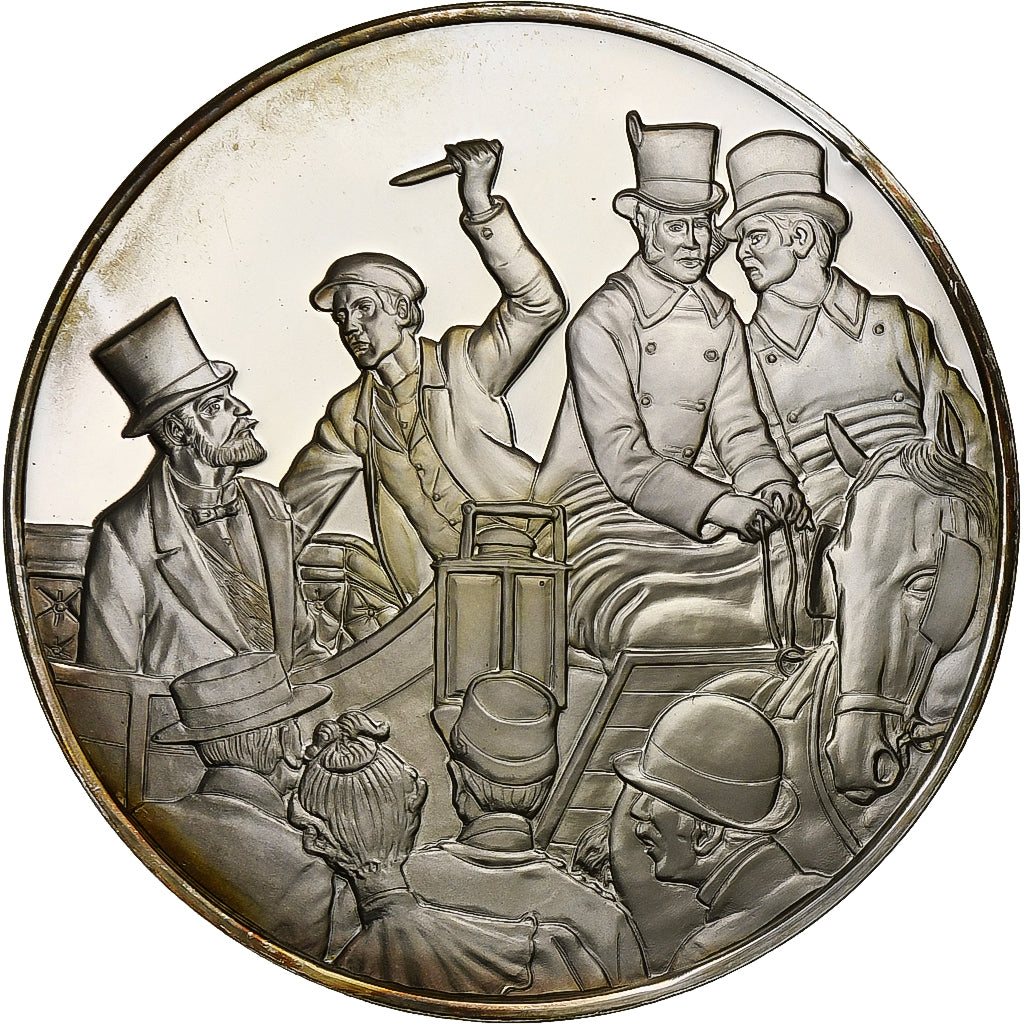 Francia, medaglia, Les Présidents de la République, Sadi Carnot, Argento, SPL