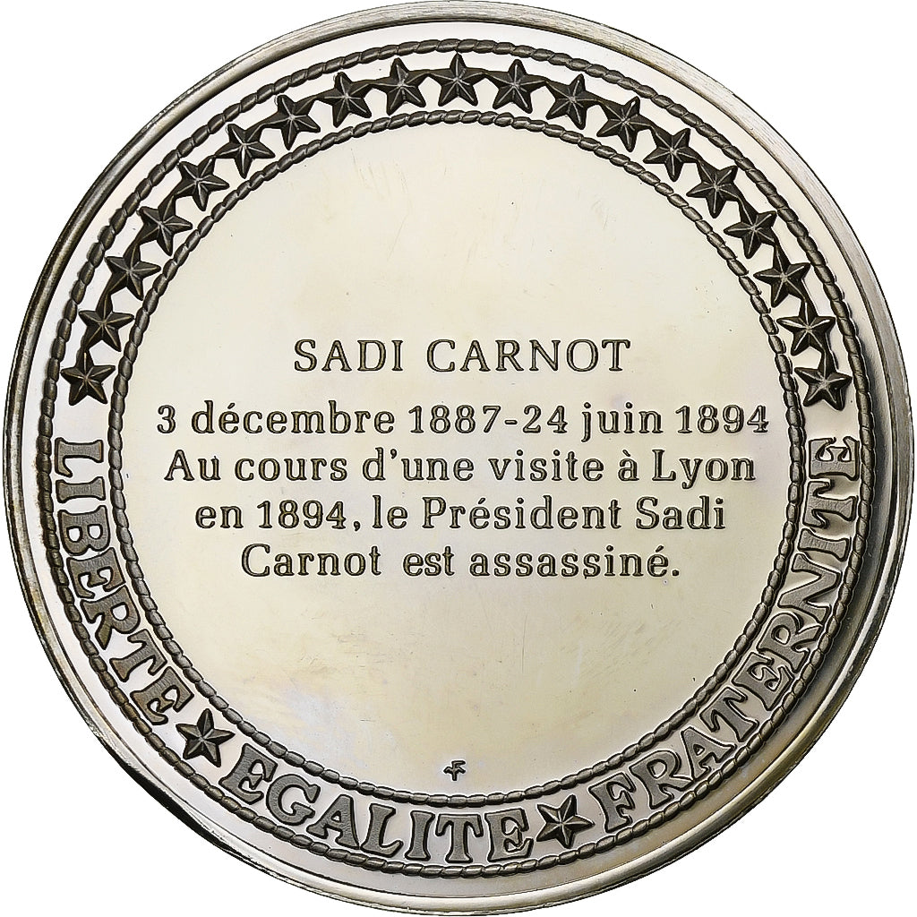 Francia, medaglia, Les Présidents de la République, Sadi Carnot, Argento, SPL