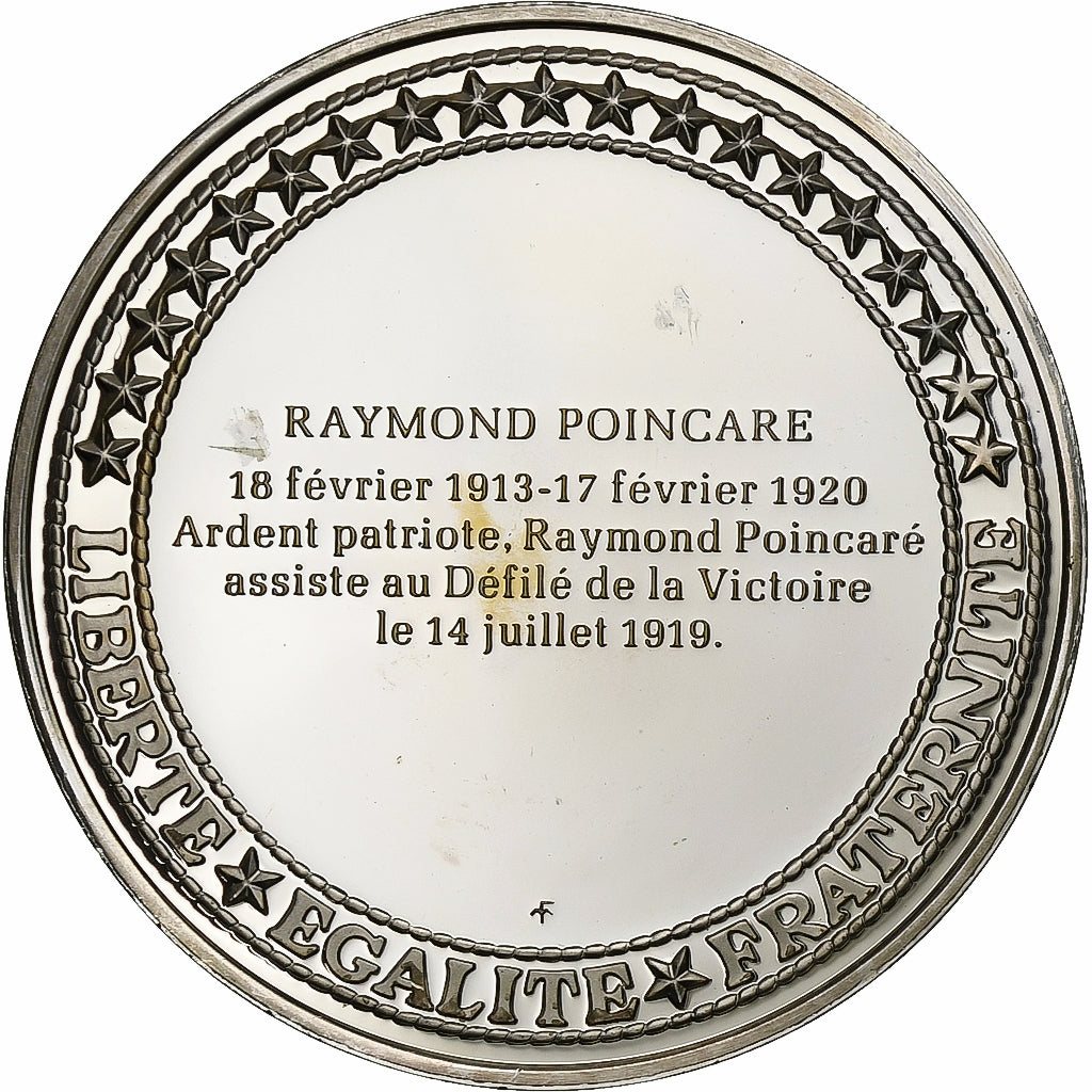 Francia, medalla, Les Présidents de la République, Raymond Poincaré, Plata