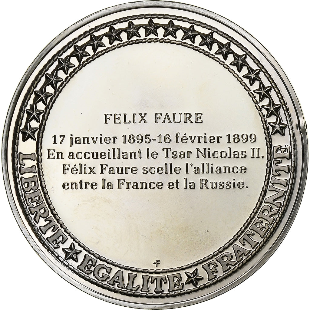France, Medal, Les Présidents de la République, Félix Faure, Silver, MS(63)