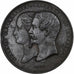 Francia, medaglia, Eugénie et Napoléon III, Palais de l'Industrie, Zinco
