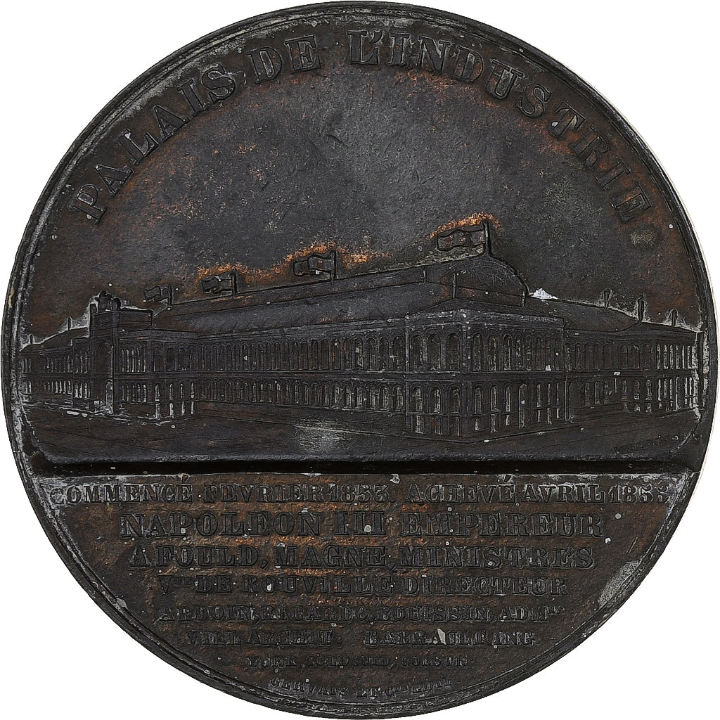 Francia, medaglia, Eugénie et Napoléon III, Palais de l'Industrie, Zinco