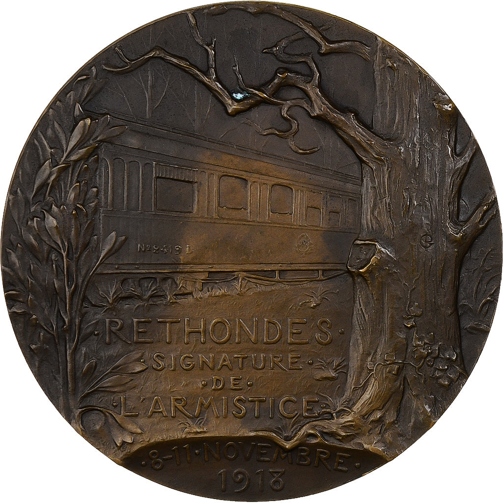 França, medalha, Foch, Maréchal de France, Rethondes, Armistice, 1918, Bronze