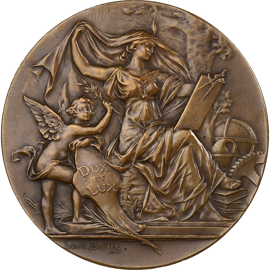 Frankreich, Medaille, Médaille de récompense, A la science, Bronze, Bottée