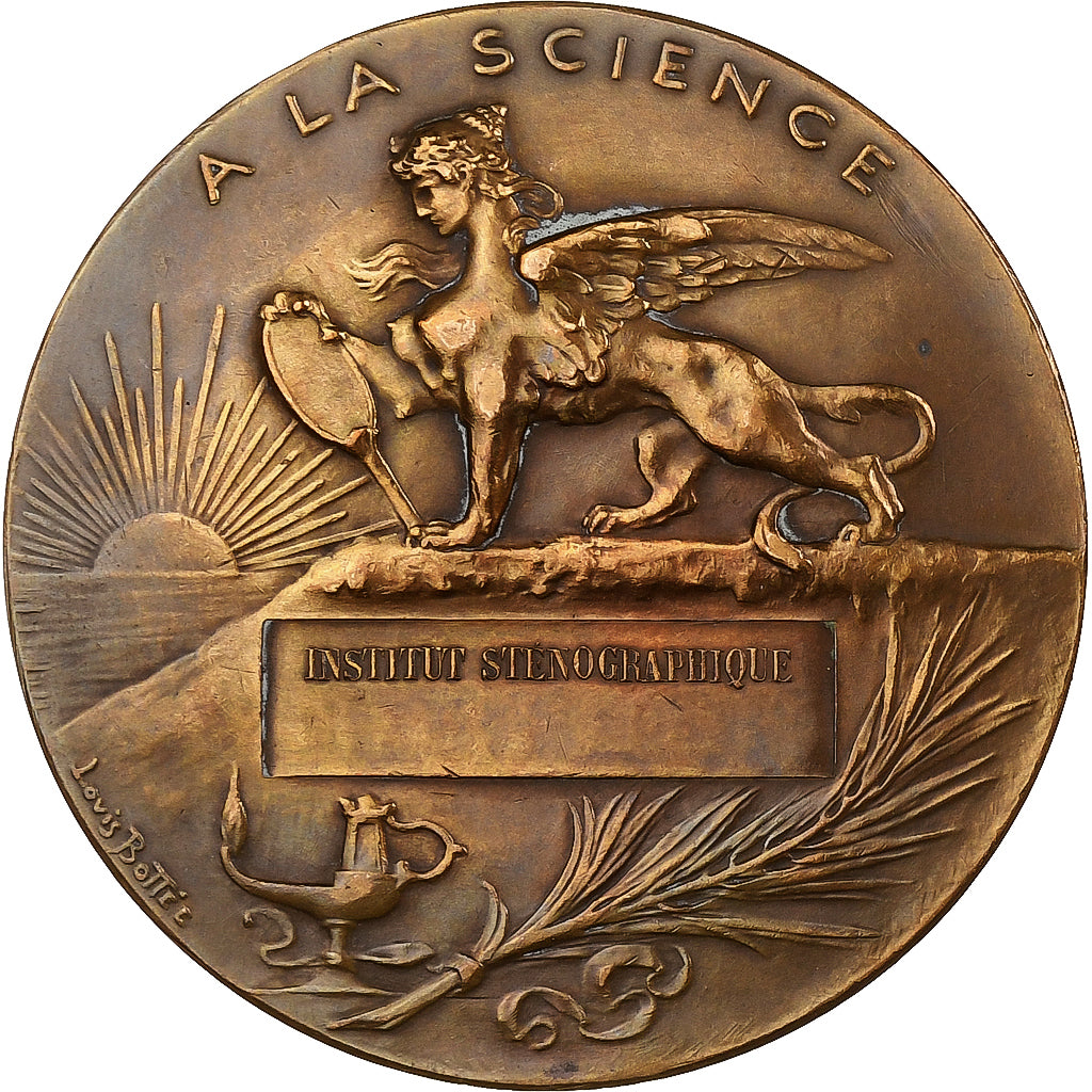 Frankreich, Medaille, Médaille de récompense, A la science, Bronze, Bottée