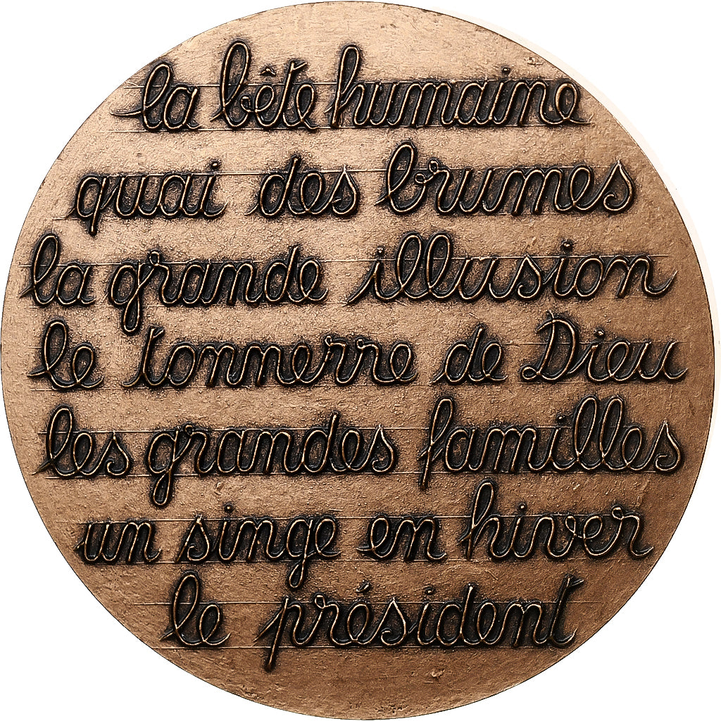 France, Médaille, Jean Gabin, Bronze, Gibert, SUP