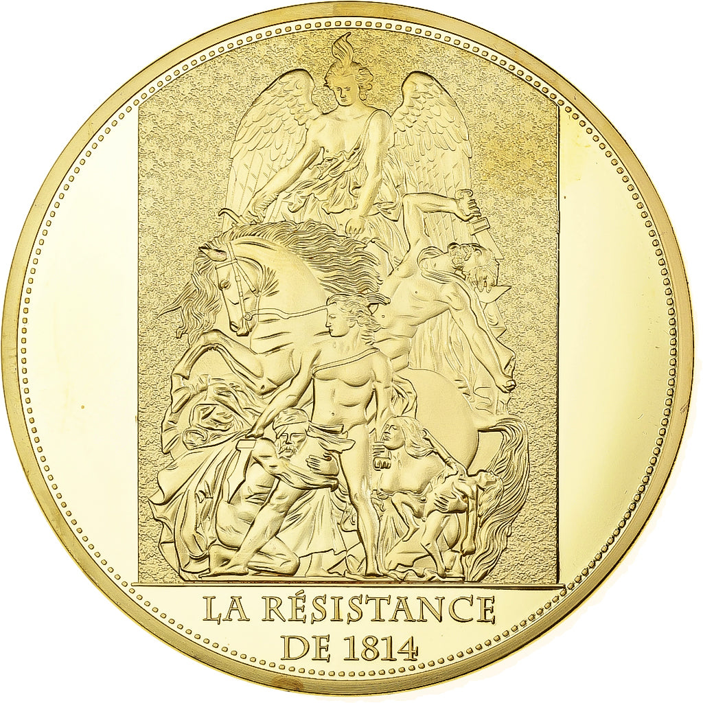 France, Medal, Arc de Triomphe, La Résistance de 1814, 2013, Copper Gilt