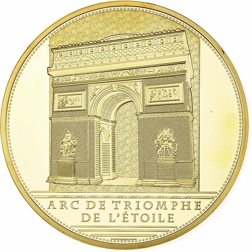 France, Medal, Arc de Triomphe, La Résistance de 1814, 2013, Copper Gilt
