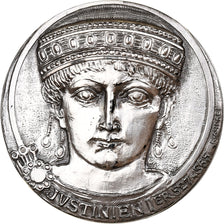 France, Médaille, Notariat Français, Justinien Ier, 1973, MDP, Argent