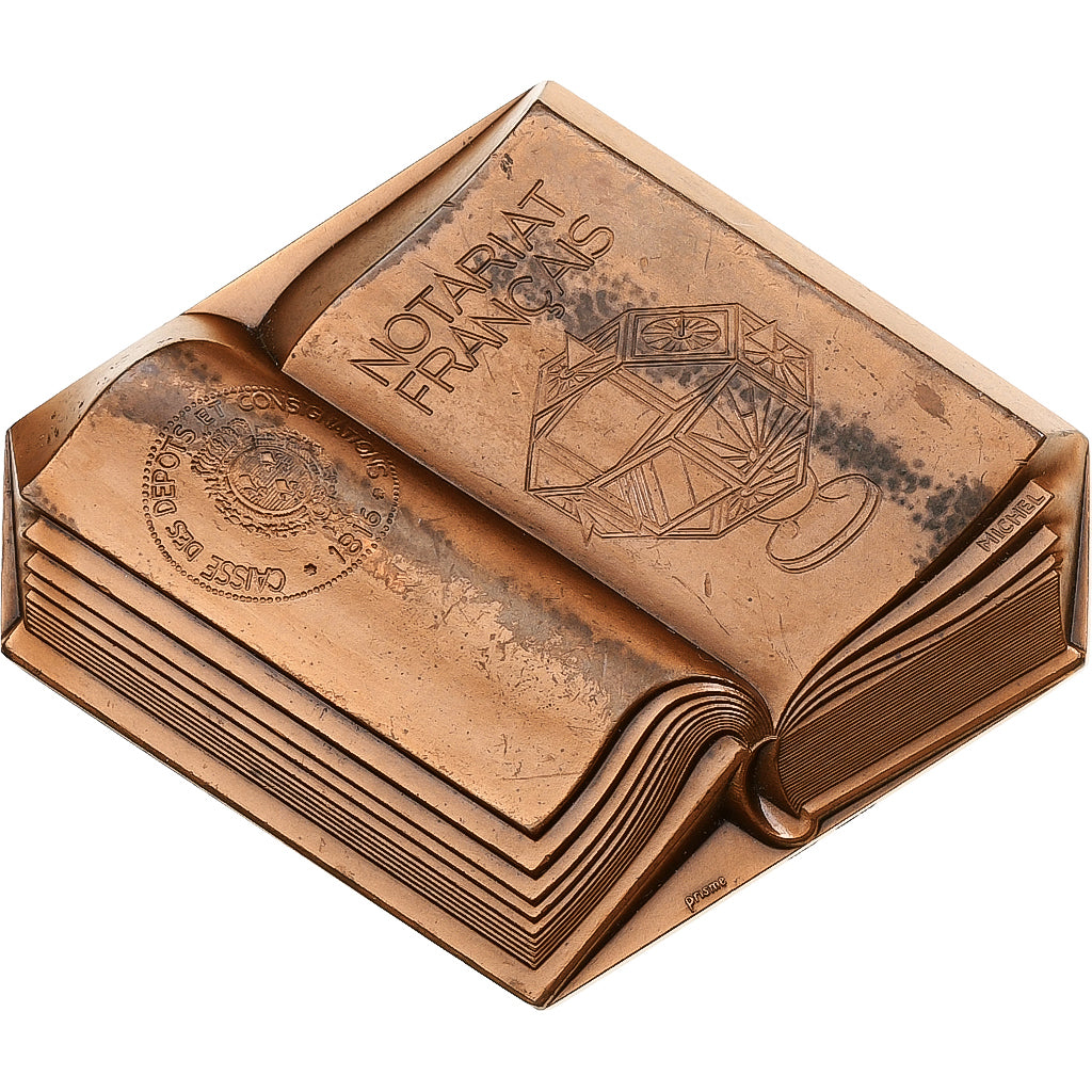 France, Médaille, Notariat Français, Caisse des Dépots, 1983, Cuivre, Michel