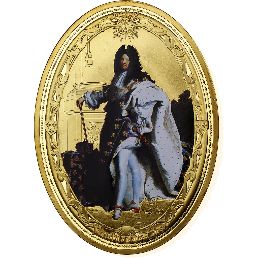 Francia, medaglia, Louis XIV, Roi Soleil, Rame dorato, SPL