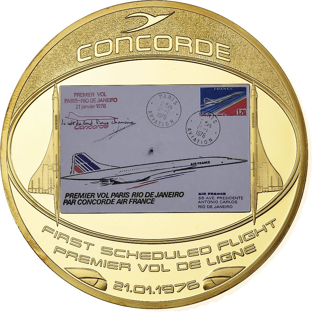 Francja, medal, Concorde, Premier vol commercial Paris-Rio de Janeiro, 2003
