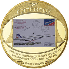 Francja, medal, Concorde, Premier vol commercial Paris-Rio de Janeiro, 2003
