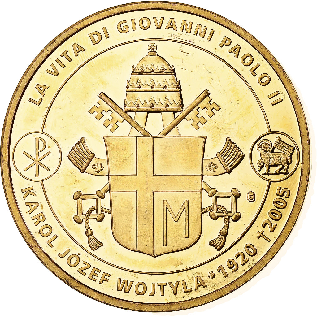 Vaticaan, Medaille, Béatification du Pape Jean-Paul II, 2011, Copper Gilt, ZF