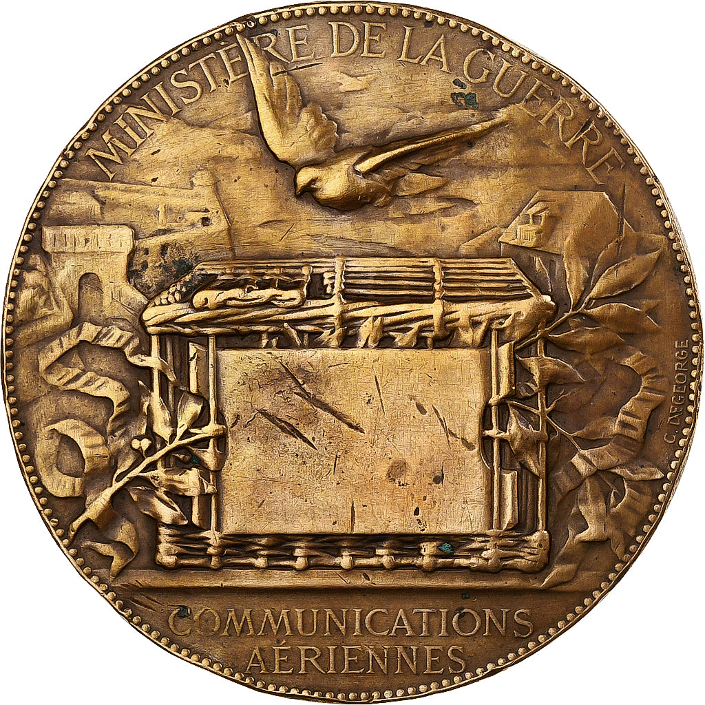 Francja, medal, Ministère de la Guerre, Communications aériennes, 1871