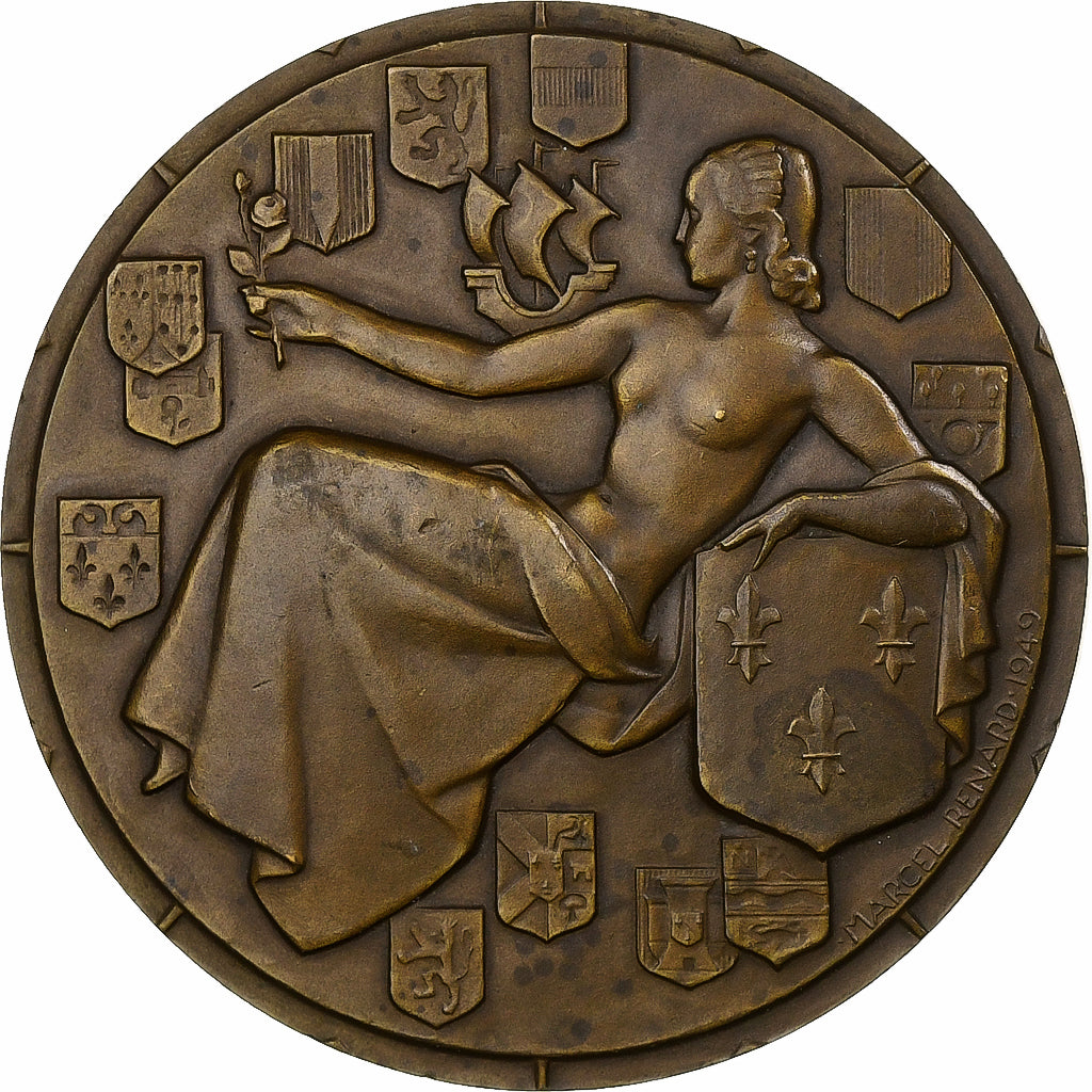 Frankrijk, Medaille, Compagnie Générale Transatlantique, Ile-de-France, 1949