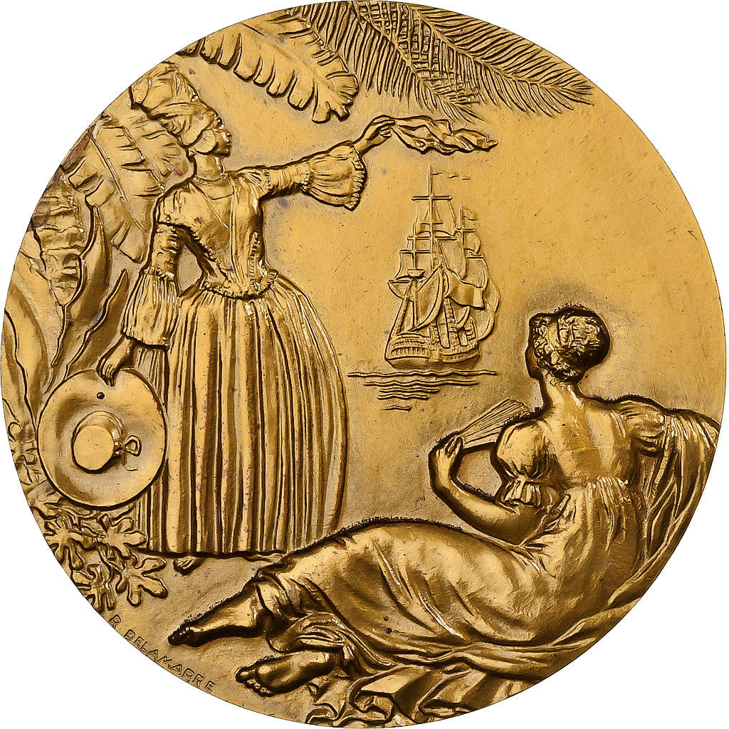 France, Médaille, Compagnie Générale Transatlantique, Antilles, 1968, Bronze