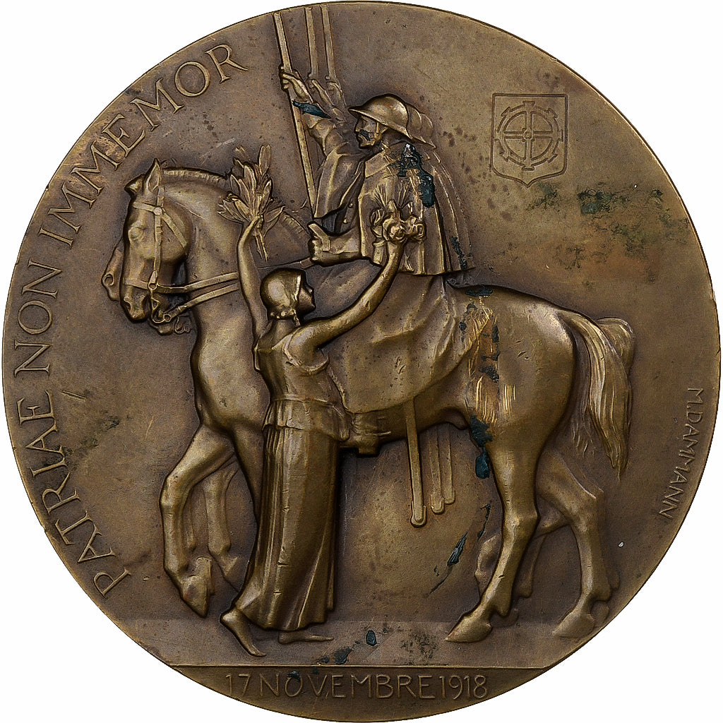Frankreich, Medaille, Alsace, Libération de Mulhouse, 1918, Bronze, Dammann